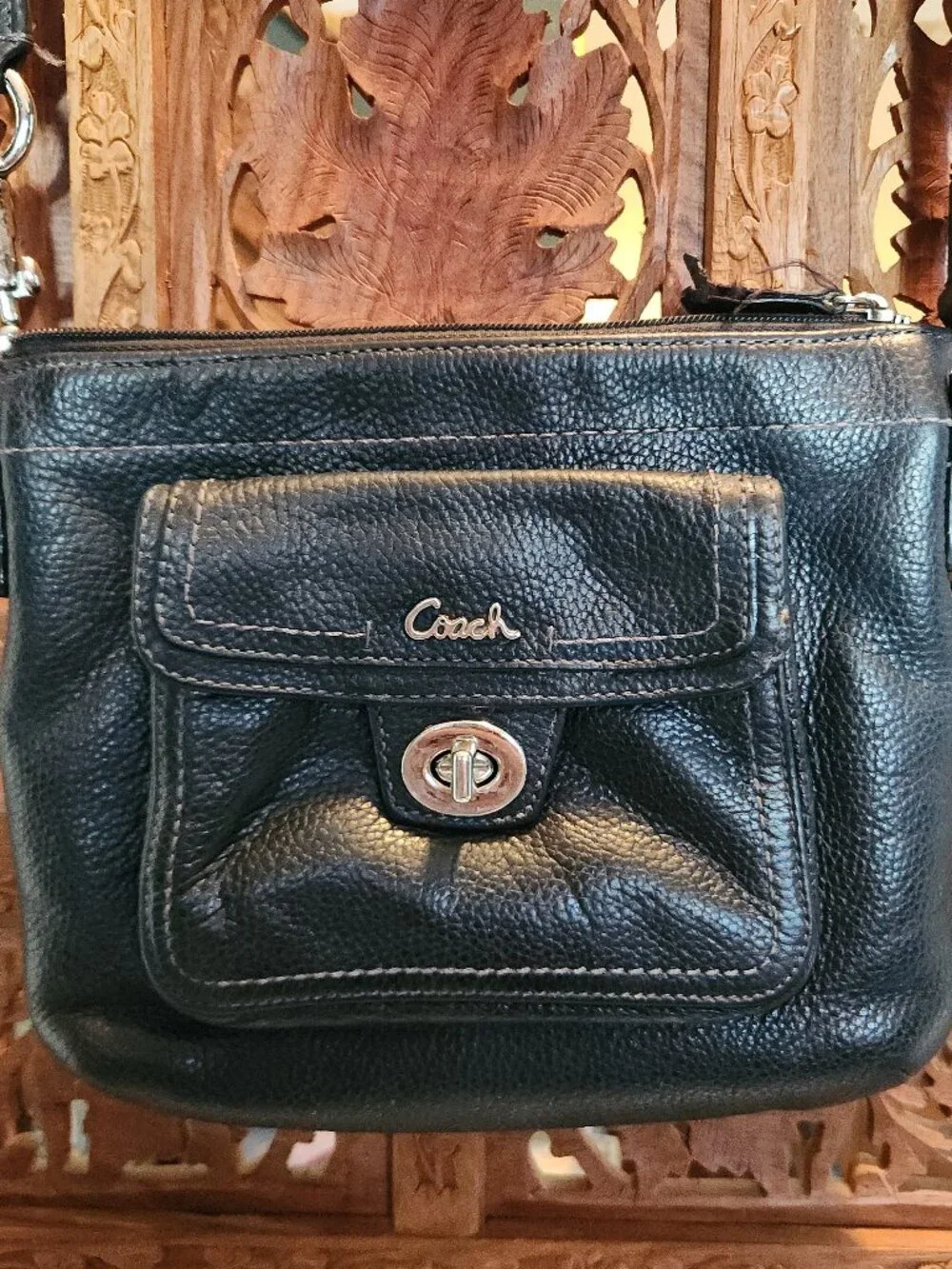 Vintage Coach Penelope Pebbled Leather Swingback - F45012